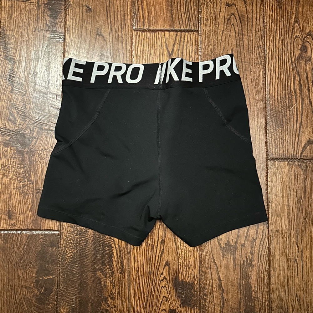 Nike Dri-FIT Black Shorts with White Accents - Picture 2 of 3